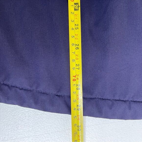 Lands End Aquacheck Thermolite Zip Front Hooded Navy Jacket Coat Men Large 42 44 - Picture 15 of 16